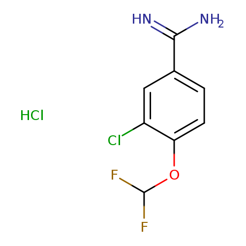3-chloro-4-(difluoromethoxy)benzene-1-carboximidamide hydrochloride