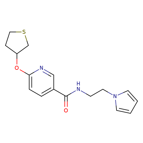 N-[2-(1H-pyrrol-1-yl)ethyl]-6-(thiolan-3-yloxy)pyridine-3-carboxamide
