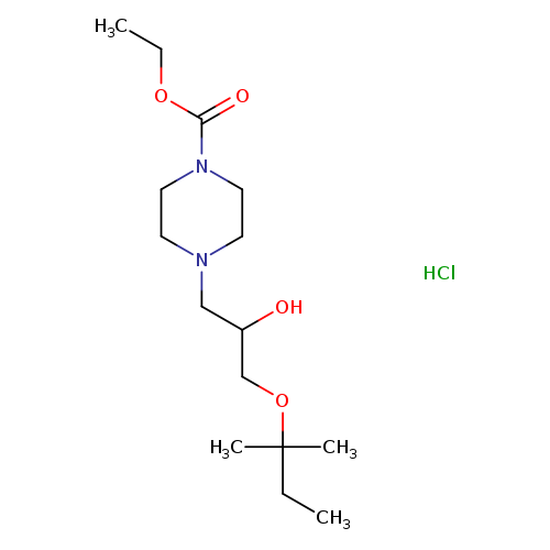 ethyl 4-{2-hydroxy-3-[(2-methylbutan-2-yl)oxy]propyl}piperazine-1-carboxylate hydrochloride
