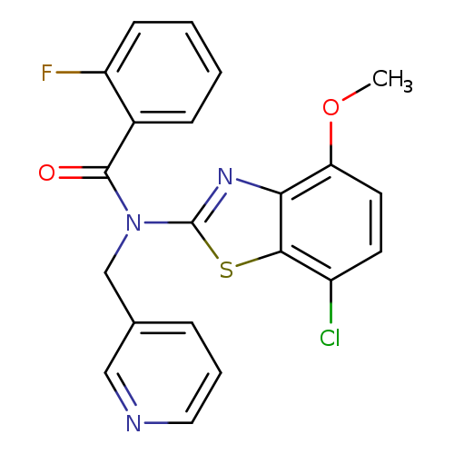 N-(7-chloro-4-methoxy-1,3-benzothiazol-2-yl)-2-fluoro-N-[(pyridin-3-yl)methyl]benzamide