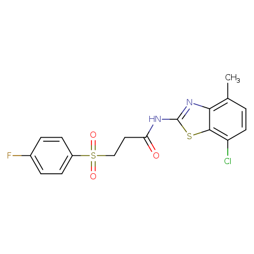 N-(7-chloro-4-methyl-1,3-benzothiazol-2-yl)-3-(4-fluorobenzenesulfonyl)propanamide