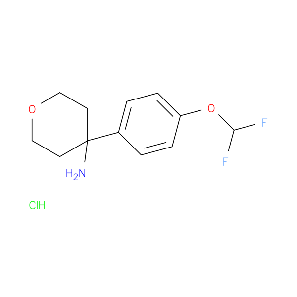 4-[4-(difluoromethoxy)phenyl]oxan-4-amine hydrochloride