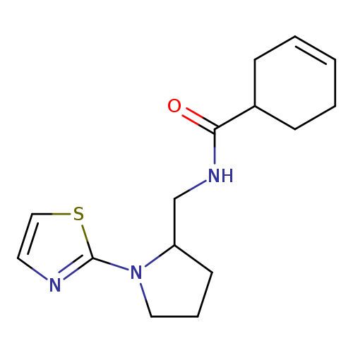 N-{[1-(1,3-thiazol-2-yl)pyrrolidin-2-yl]methyl}cyclohex-3-ene-1-carboxamide