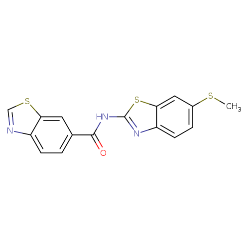 N-[6-(methylsulfanyl)-1,3-benzothiazol-2-yl]-1,3-benzothiazole-6-carboxamide