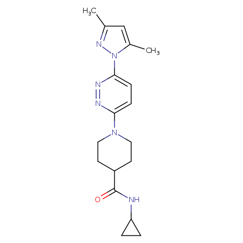 N-cyclopropyl-1-[6-(3,5-dimethyl-1H-pyrazol-1-yl)pyridazin-3-yl]piperidine-4-carboxamide