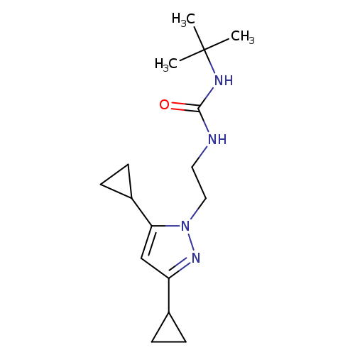 3-tert-butyl-1-[2-(3,5-dicyclopropyl-1H-pyrazol-1-yl)ethyl]urea