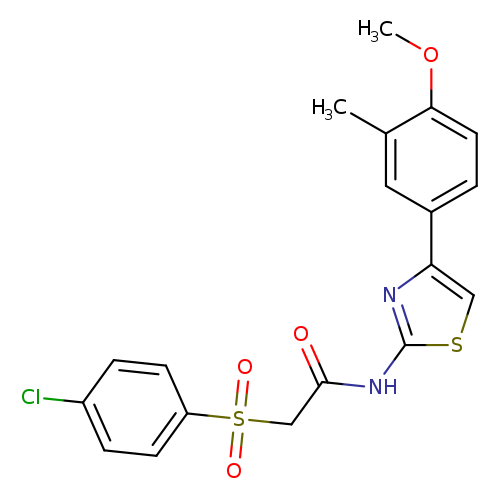 2-(4-chlorobenzenesulfonyl)-N-[4-(4-methoxy-3-methylphenyl)-1,3-thiazol-2-yl]acetamide