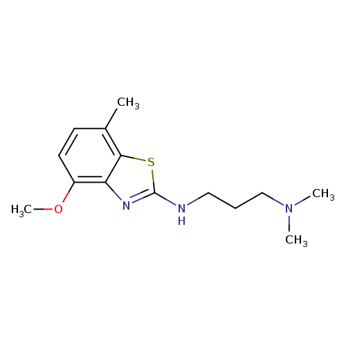 N'-(4-METHOXY-7-METHYL-1,3-BENZOTHIAZOL-2-YL)-N,N-DIMETHYLPROPANE-1,3-DIA+