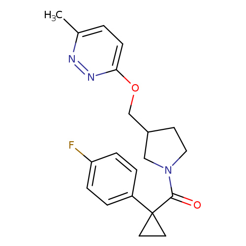 3-({1-[1-(4-fluorophenyl)cyclopropanecarbonyl]pyrrolidin-3-yl}methoxy)-6-methylpyridazine