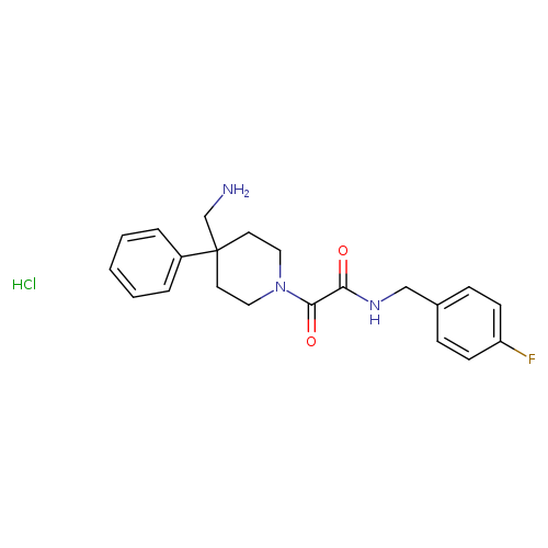 2-[4-(aminomethyl)-4-phenylpiperidin-1-yl]-N-[(4-fluorophenyl)methyl]-2-oxoacetamide hydrochloride