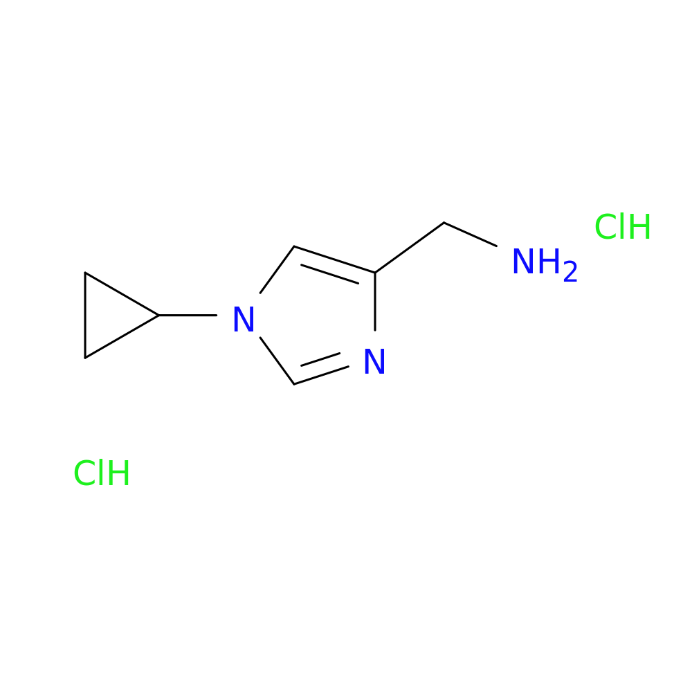 1-(1-cyclopropyl-1H-imidazol-4-yl)methanamine dihydrochloride