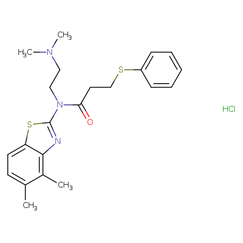 N-(4,5-dimethyl-1,3-benzothiazol-2-yl)-N-[2-(dimethylamino)ethyl]-3-(phenylsulfanyl)propanamide hydrochloride