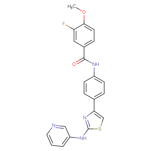 3-fluoro-4-methoxy-N-(4-{2-[(pyridin-3-yl)amino]-1,3-thiazol-4-yl}phenyl)benzamide