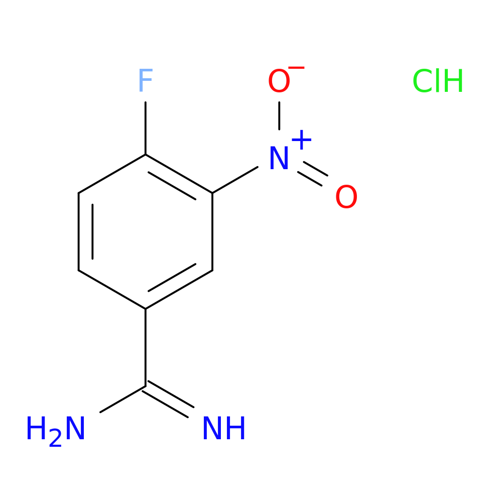 4-fluoro-3-nitrobenzene-1-carboximidamide hydrochloride