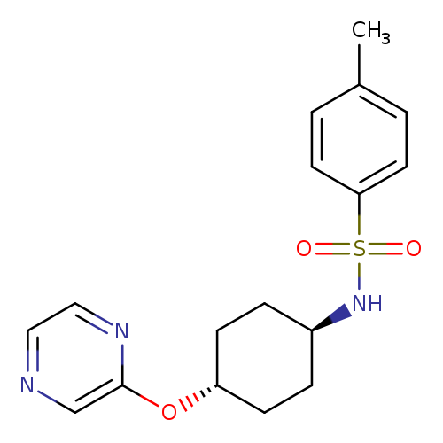 4-methyl-N-[(1r,4r)-4-(pyrazin-2-yloxy)cyclohexyl]benzene-1-sulfonamide