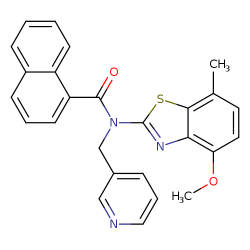 N-(4-methoxy-7-methyl-1,3-benzothiazol-2-yl)-N-[(pyridin-3-yl)methyl]naphthalene-1-carboxamide