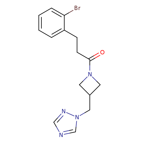 3-(2-bromophenyl)-1-{3-[(1H-1,2,4-triazol-1-yl)methyl]azetidin-1-yl}propan-1-one