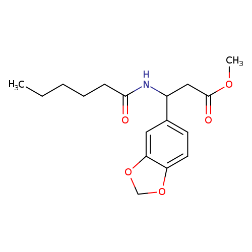 methyl 3-(2H-1,3-benzodioxol-5-yl)-3-hexanamidopropanoate