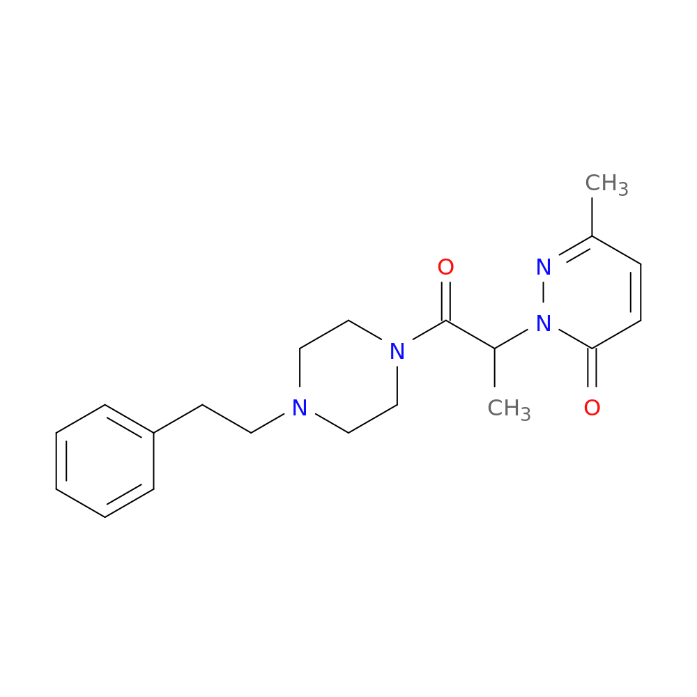 6-methyl-2-{1-oxo-1-[4-(2-phenylethyl)piperazin-1-yl]propan-2-yl}-2,3-dihydropyridazin-3-one