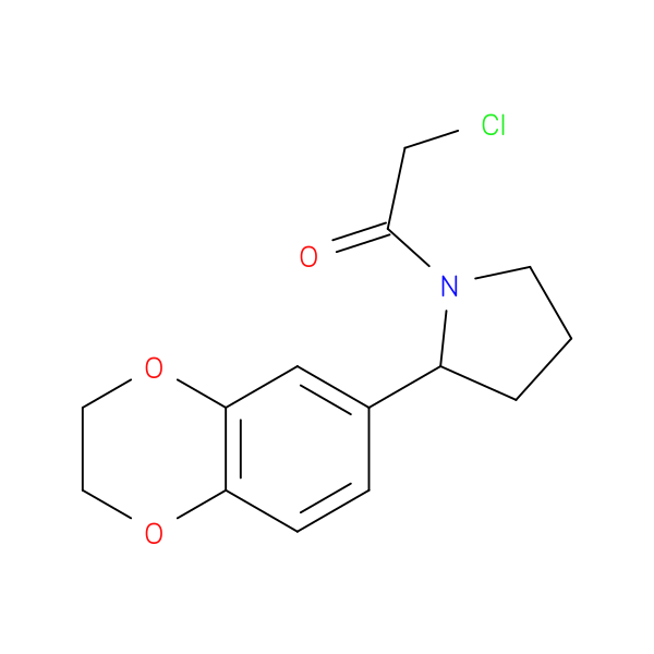 2-Chloro-1-(2-(2,3-dihydrobenzo[b][1,4]dioxin-6-yl)pyrrolidin-1-yl)ethanone