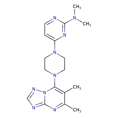 4-(4-{5,6-dimethyl-[1,2,4]triazolo[1,5-a]pyrimidin-7-yl}piperazin-1-yl)-N,N-dimethylpyrimidin-2-amine
