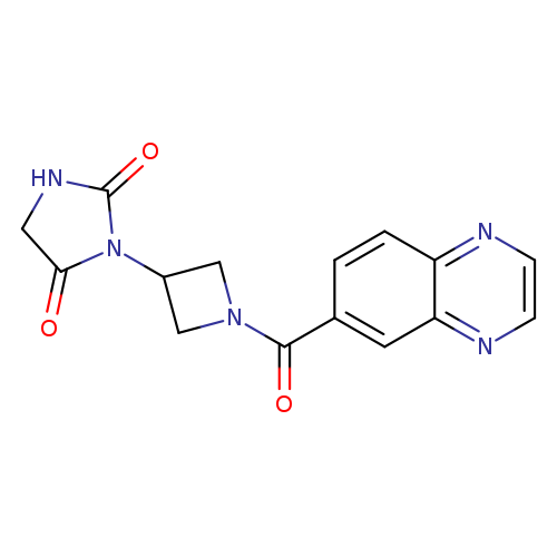 3-[1-(quinoxaline-6-carbonyl)azetidin-3-yl]imidazolidine-2,4-dione