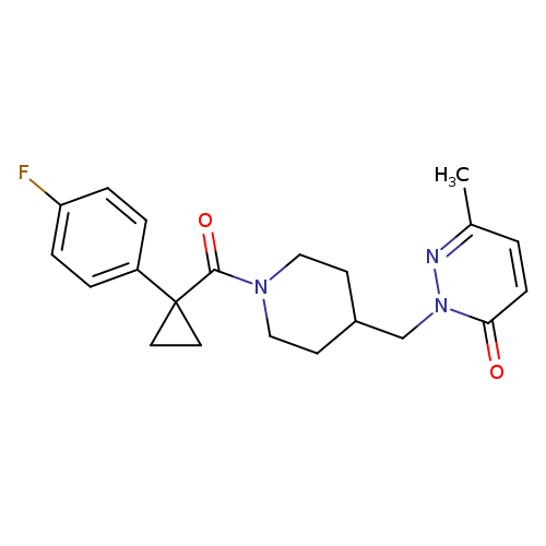 2-({1-[1-(4-fluorophenyl)cyclopropanecarbonyl]piperidin-4-yl}methyl)-6-methyl-2,3-dihydropyridazin-3-one