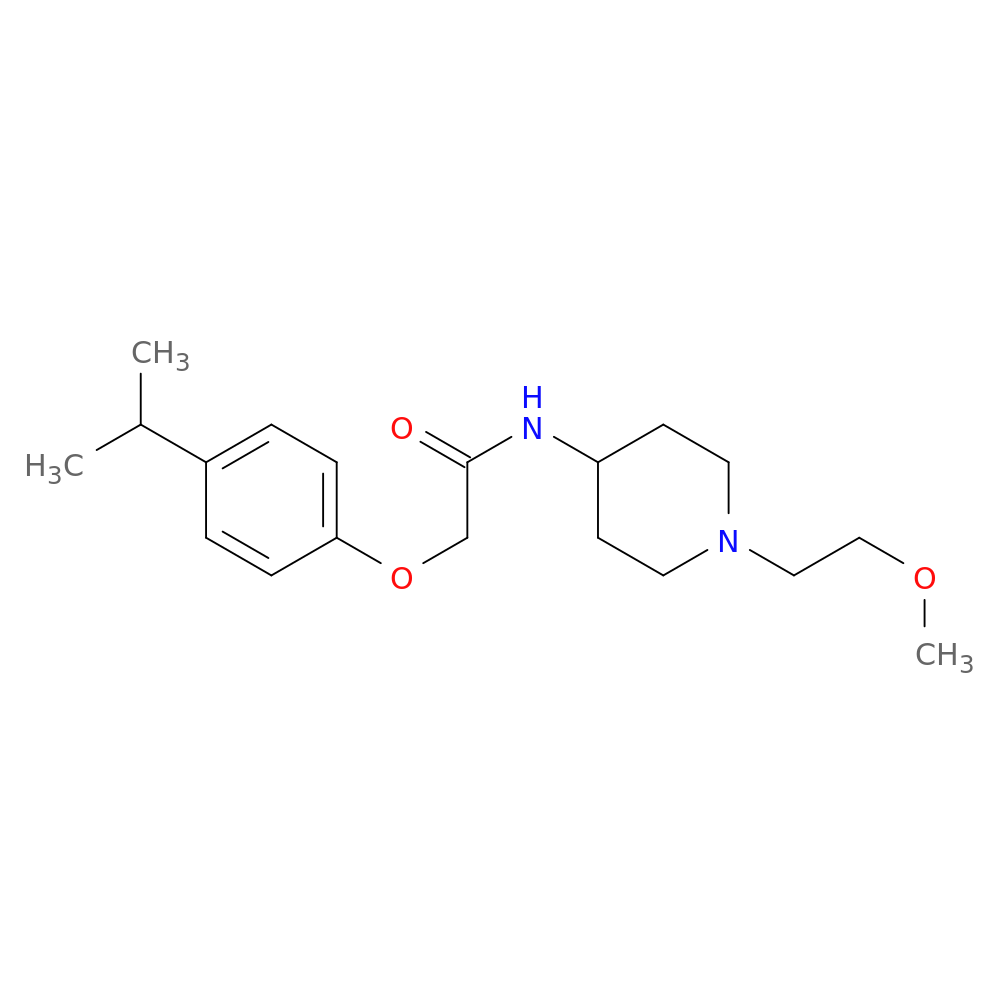 N-[1-(2-methoxyethyl)piperidin-4-yl]-2-[4-(propan-2-yl)phenoxy]acetamide