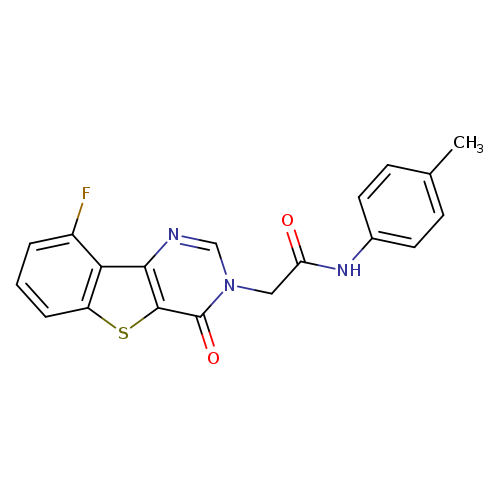 2-{13-fluoro-6-oxo-8-thia-3,5-diazatricyclo[7.4.0.0^{2,7}]trideca-1(13),2(7),3,9,11-pentaen-5-yl}-N-(4-methylphenyl)acetamide