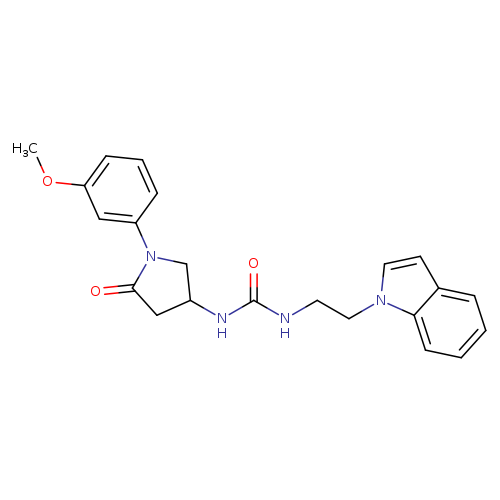1-[2-(1H-indol-1-yl)ethyl]-3-[1-(3-methoxyphenyl)-5-oxopyrrolidin-3-yl]urea