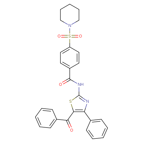 N-(5-benzoyl-4-phenyl-1,3-thiazol-2-yl)-4-(piperidine-1-sulfonyl)benzamide