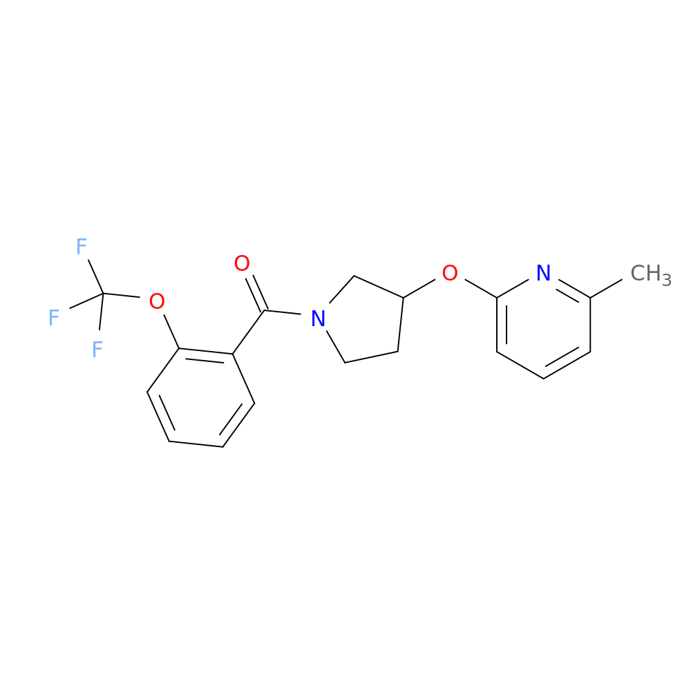 2-methyl-6-({1-[2-(trifluoromethoxy)benzoyl]pyrrolidin-3-yl}oxy)pyridine