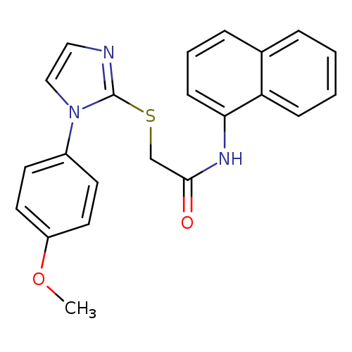 2-{[1-(4-methoxyphenyl)-1H-imidazol-2-yl]sulfanyl}-N-(naphthalen-1-yl)acetamide