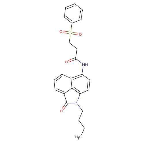 3-(benzenesulfonyl)-N-{2-butyl-3-oxo-2-azatricyclo[6.3.1.0^{4,12}]dodeca-1(11),4,6,8(12),9-pentaen-9-yl}propanamide
