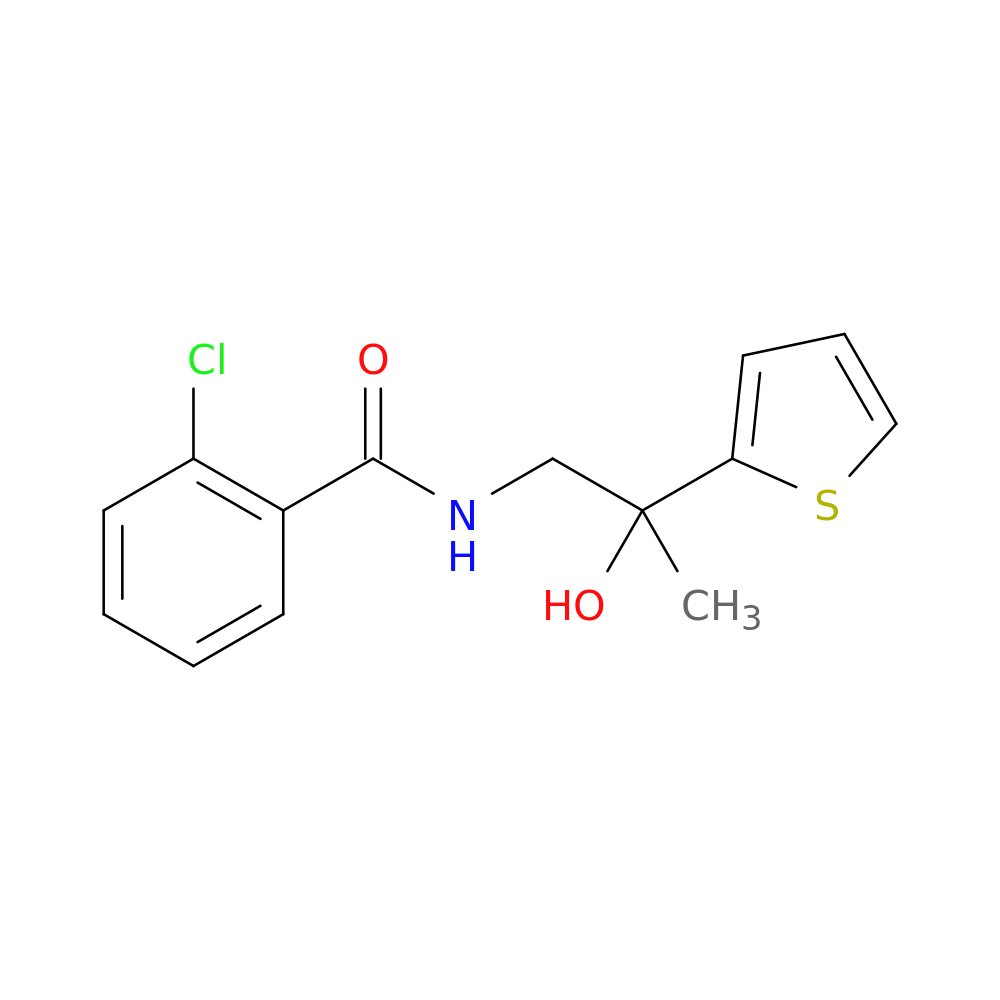 2-chloro-N-[2-hydroxy-2-(thiophen-2-yl)propyl]benzamide