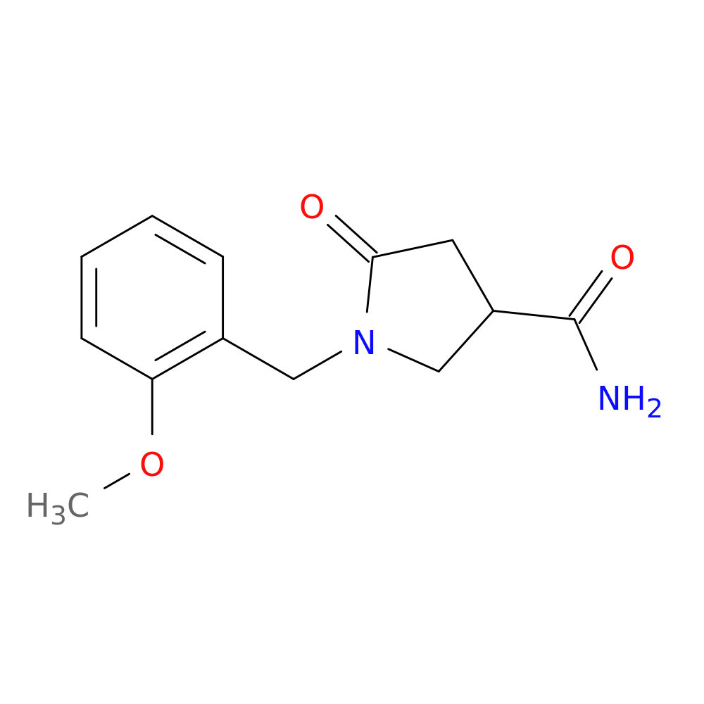 1-[(2-methoxyphenyl)methyl]-5-oxopyrrolidine-3-carboxamide