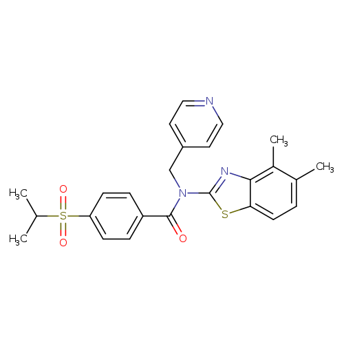 N-(4,5-dimethyl-1,3-benzothiazol-2-yl)-4-(propane-2-sulfonyl)-N-[(pyridin-4-yl)methyl]benzamide