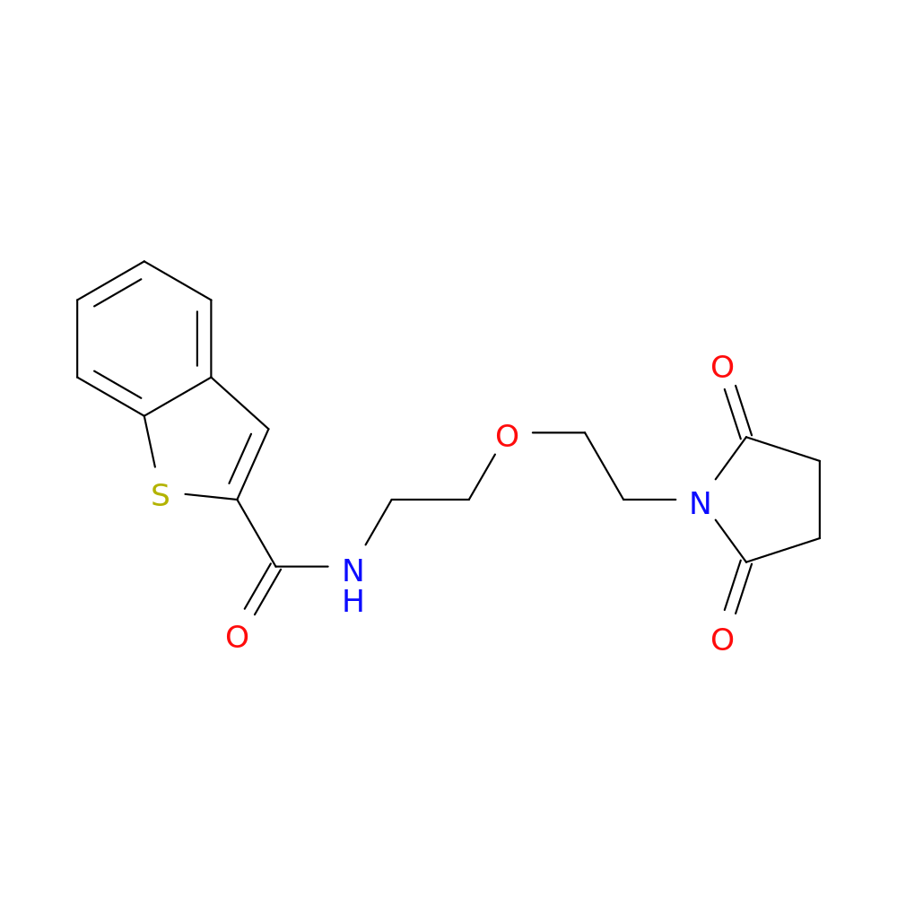 N-{2-[2-(2,5-dioxopyrrolidin-1-yl)ethoxy]ethyl}-1-benzothiophene-2-carboxamide