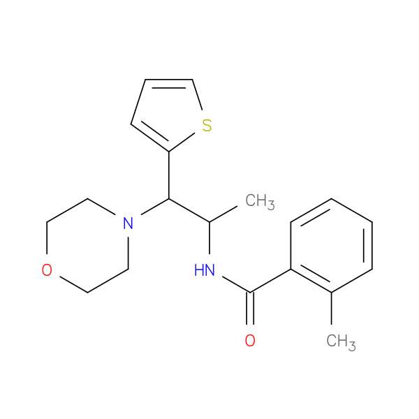2-methyl-N-[1-(morpholin-4-yl)-1-(thiophen-2-yl)propan-2-yl]benzamide