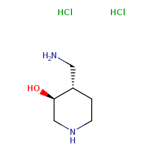 3-Piperidinol, 4-(aminomethyl)-, hydrochloride (1:2), (3R,4R)-rel-