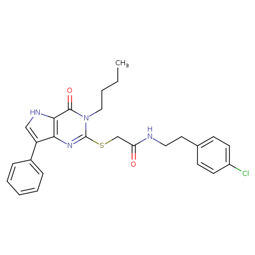 2-({3-butyl-4-oxo-7-phenyl-3H,4H,5H-pyrrolo[3,2-d]pyrimidin-2-yl}sulfanyl)-N-[2-(4-chlorophenyl)ethyl]acetamide