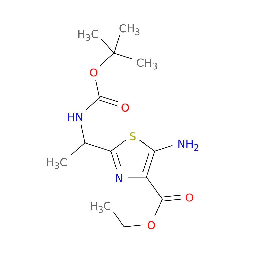 ethyl 5-amino-2-(1-{[(tert-butoxy)carbonyl]amino}ethyl)-1,3-thiazole-4-carboxylate