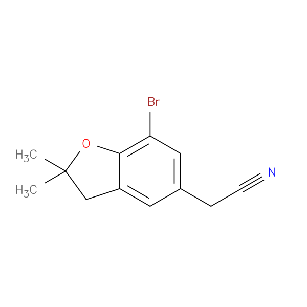 2-(7-bromo-2,2-dimethyl-2,3-dihydro-1-benzofuran-5-yl)acetonitrile