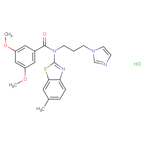 N-[3-(1H-imidazol-1-yl)propyl]-3,5-dimethoxy-N-(6-methyl-1,3-benzothiazol-2-yl)benzamide hydrochloride