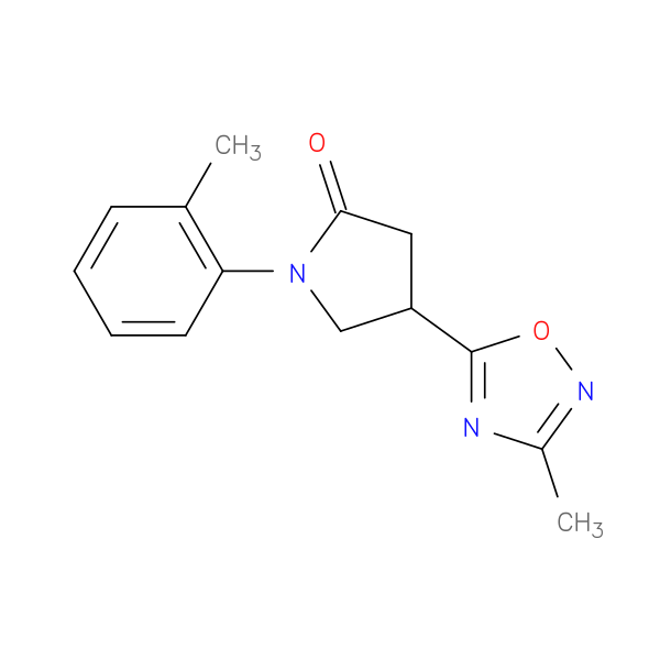 4-(3-methyl-1,2,4-oxadiazol-5-yl)-1-(2-methylphenyl)pyrrolidin-2-one