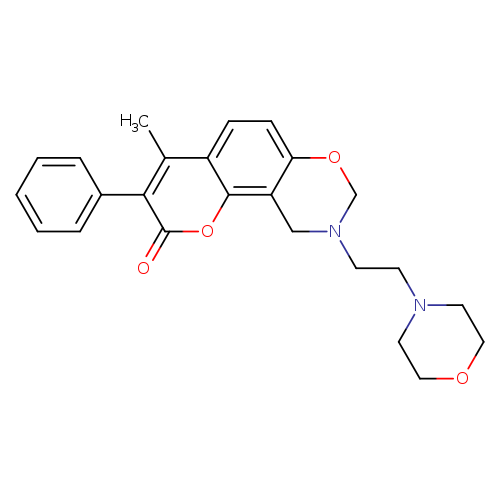 4-methyl-9-[2-(morpholin-4-yl)ethyl]-3-phenyl-2H,8H,9H,10H-chromeno[8,7-e][1,3]oxazin-2-one
