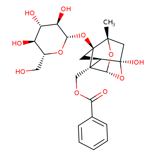 b-D-Glucopyranoside,(1aR,2S,3aR,5R,5aR,5bS)-5b-[(benzoyloxy)methyl]tetrahydro-5-hydroxy-2-methyl-2,5-methano-1H-3,4-dioxacyclobuta[cd]pentalen-1a(2H)-yl