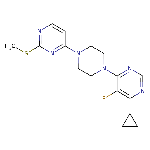 4-cyclopropyl-5-fluoro-6-{4-[2-(methylsulfanyl)pyrimidin-4-yl]piperazin-1-yl}pyrimidine