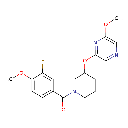 2-{[1-(3-fluoro-4-methoxybenzoyl)piperidin-3-yl]oxy}-6-methoxypyrazine