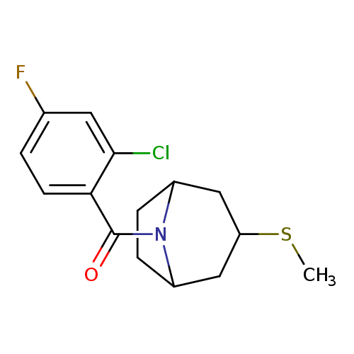 8-(2-chloro-4-fluorobenzoyl)-3-(methylsulfanyl)-8-azabicyclo[3.2.1]octane